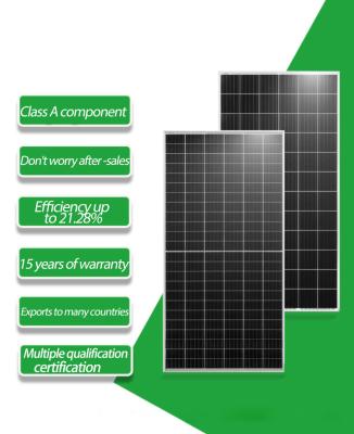 China Solar Panel Household Photovoltaic Power Generation System Panel Charging Monocrystal 550W 182mmx182mm for sale