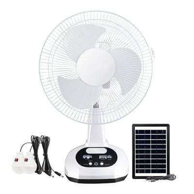 China Outdoor Charging Fan Lamp Battery Lamp Battery Life - Speed ​​Adjustment 12 - Inch Multi Fan Solar Suite Large Long Wind Power Fan for sale