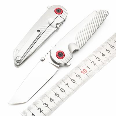 China Hunting Knife 9cr18 Blade Steel Handle Double Action EDC Tactical Outdoor Folding Pocket Knife for sale