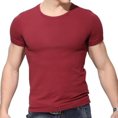 China Quick Dry Soft Lightweight V-Neck/Crew Neck Fit Men's Anti-Wrinkle Casual Slim Short Sleeve T-Shirts for sale