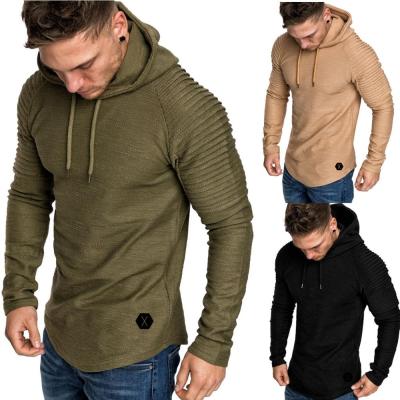 China Personalized Hooded Solid Color Sweater Long Sleeve T-Shirt Men's Anti-Shrink T-Shirt for sale