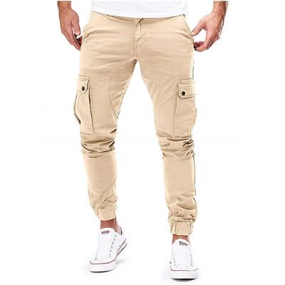 China Hot Selling Anti-Wrinkle Mens Woven Trousers Mid Waist Cotton Men Trousers Casual Workwear Trousers for sale