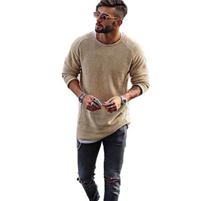 China Amazon Anti-Shrink Mens Fashion O-Neck Solid Long Sleeve Pullover Knit Sweater for sale