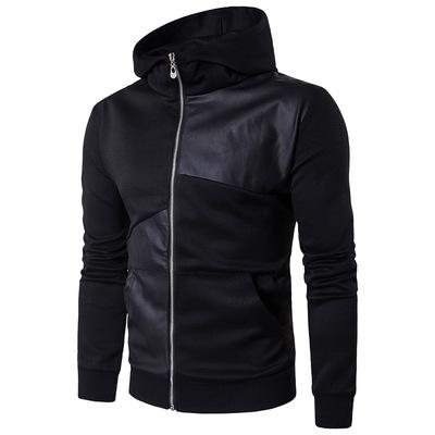 China Long Sleeve Hooded Sweatshirt Anti-wrinkle Black Stand Collar Men's Casual Loose Hoodies for sale