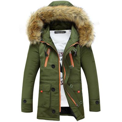 China New Fashion Casual Men's Winter Jackets Anti-Shrink Stand Collar Hooded Coat for sale