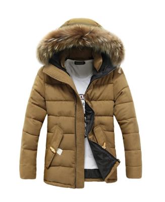 China Men's winter trench coat anti-shrink Korean thin velvet thicken men's hooded jackets coat for sale