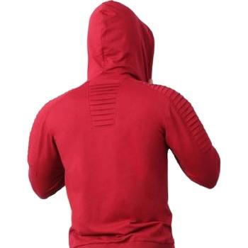 China Anti-Wrinkle Solid Color Sport Casual Zipper Long Cardigan Sheath Soft Fitness Men Hoodies for sale