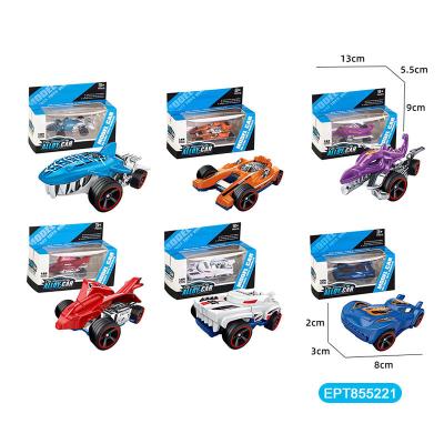 China Friction Toy EPT Alloy Inertia Car Mini Monster Truck Toy Friction Car Small One Dollar Itens Toys For Children for sale