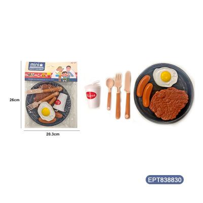 China EPT Western Food Game Set Small Pans Toy Fast Food Meal Pizza Kitchen and Dessert Accessories Cooking Toy 26*20.3*0cm for sale