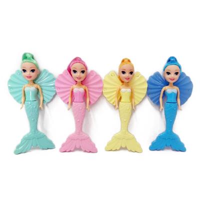 China EPT Plastic 6 Inch Little Mermaid Plastic Princess Dolls Toy 4 Colors Mixed Pink Toys Gifts For Girls for sale