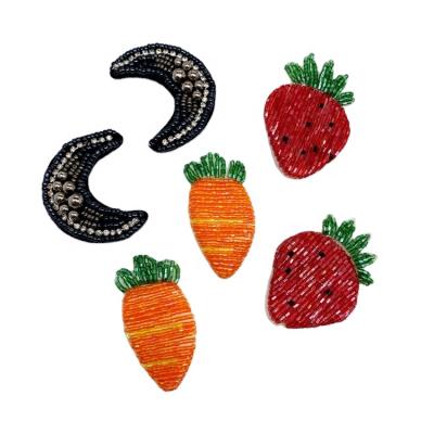 China OEKO-TEX BSCI Handmade Factory China Wholesale Handmade Embroidery Patches Apparel Applique Patch And Trimmings Trims Beaded Patches for sale