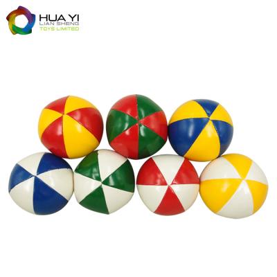 China Toy Wholesale Logo Custom Juggling Soft Leather Colorful Juggling Balls PU Leather Clown With Great Price for sale