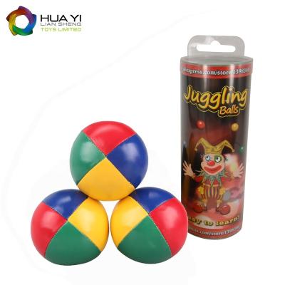 China Toy Promotion Pu Soft Leather Juggling Ball Clown Ball Outdoors Soft Loose Juggling Game Juggle Game for sale