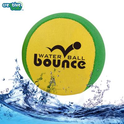 China Sports Toy Good Quality Soft Oem Lycra Cloth Water Handle Bouncing Ball Kids Game Toys Water Skim Splash Ball On Beach for sale