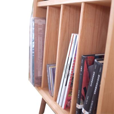 China Support Customized Good Quality Splicing Farmhouse Cabinets Red Oak Black Walnut Wooden Color Matching Magazine Cabinet for sale