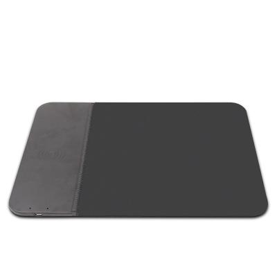 China High Speed ​​Rubber Mat 5W Qi Standard Multifunctional Fast Charging Desktop Mouse Mat With Wireless Charger PU Mouse Pad for sale