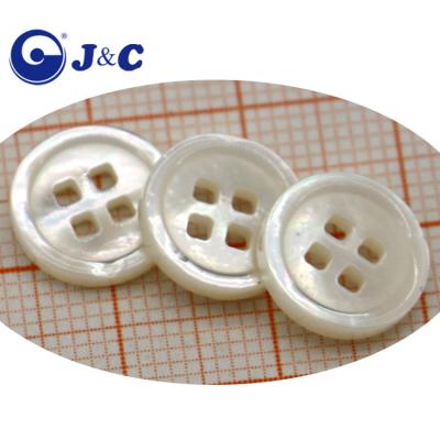 China High Quality Dry Cleaning Sea Shell Button Square Hole Button For T Shirt for sale