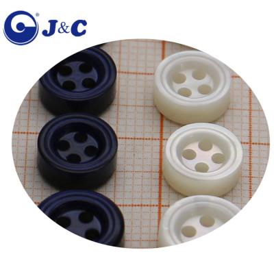 China Dry Cleaning Navy Blue Pearlescent Shell Buttons, MOP White Shell Buttons Dyeing Blue Color for sale