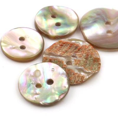 China Washable Wholesale 2 Holes Around Abalone Shell Buttons Custom Making For Clothing for sale