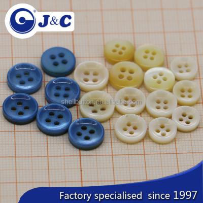 China Dry cleaning color river blue shell buttons, river shells shirt buttons for sale