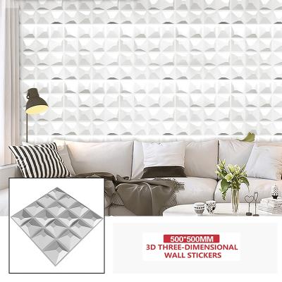 China Various Colors Modern Indoor And Outdoor Decorative 3D Wall Sticker Wallpaper PVC 3d Wall Panel For Wall For Home Decoration for sale