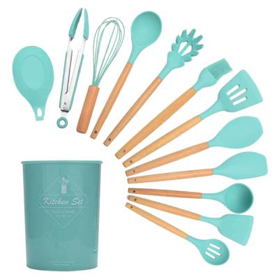 China Kitchen Viable Kitchen Cookware Spoon Spatula Tableware Silicone Kitchen Tools Set Cookware Baking Tools for sale