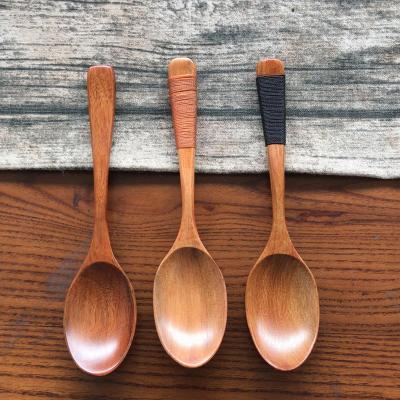 China Hot Selling Stocked Kitchen Spoon Kitchenware Bamboo Wooden Teaspoon Soup Tool Stocked Supply Kids Spoon Kitchen Tools For Rice Soup for sale