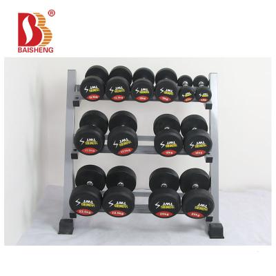 China 50*50*2mm Square Steel Tube Hex Dumbbell Storage Rack Hot Selling Gym Equipment Home for sale