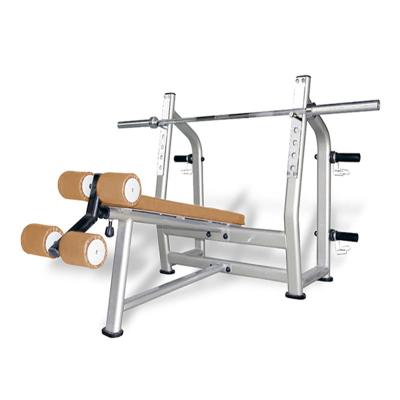 China 50*100*3.0mm Tube Bodybuilding Gym Equipment Flat Oval Steel Drop Press Bench for sale