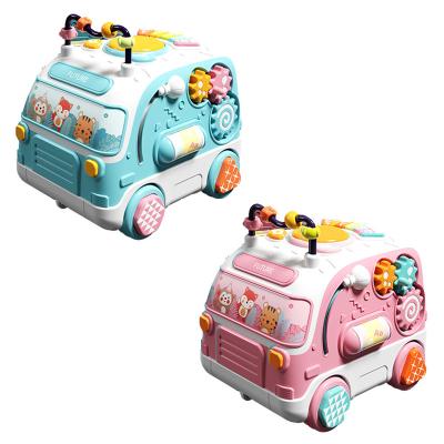 China Early Education Toys Activity Toy Push Pull Car Baby Music Bus Toy With Healthy Light Toddler First Education Study Toy Baby Musical Bus Car for sale