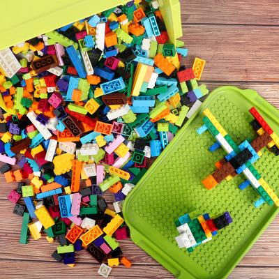 China Wholesale 500/1000Pcs Eco-friendly Material Blocks ABS Plastic Bricks Kids DIY Kit Education Compatible With Legoed Particle Building Block Sets Toys for sale