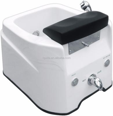 China SPA Professional Luxury Ceramic Pedicure Chair Wash Foot Sink for sale