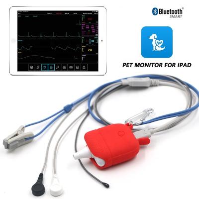 China Healthy Infrared Temperature Multiparameters Portable Veterinary Body Check Monitor With App for sale