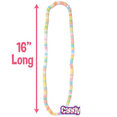 China Natural Candy Necklaces: 18-Piece Box 2oz/pc Made Up Over 100 Jumbo Beads 30 Inch Candy Necklace for sale