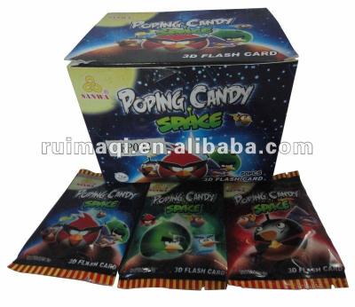 China Natural popping candy with 3D flash card for sale