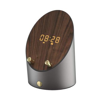 China Mini 2 in 1 Sound Amplifier Phone Stand Induction Speaker with Digital Alarm Clock for sale