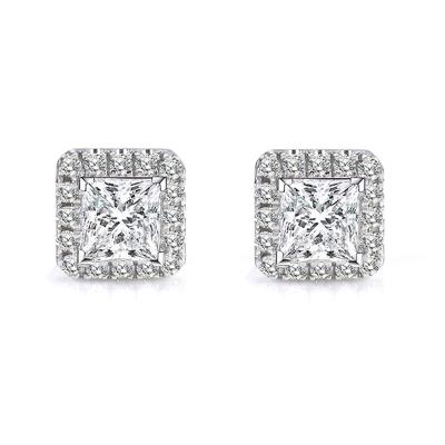 China Fascinating Luxury High Fashion Diamond Earring White Gold Natural Earring for sale