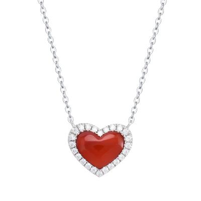 China FASHIONABLE Silver Pendant Charm Heart Shape Necklace Jewelry Pendant Necklace For Women for sale