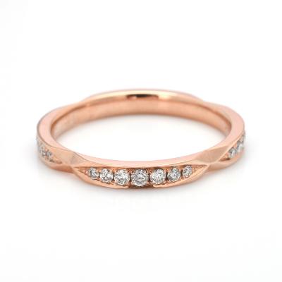 China Trendy Unique Casual/Sporty Rose Gold Diamond Eternity Platinum Jewelry Ring for sale