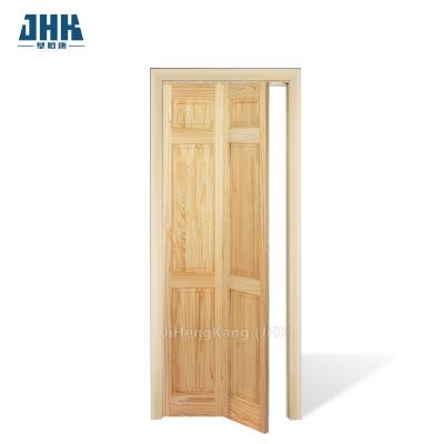 China JHK-B08 solid wood wood grain 3 bifold Household doors are easy to install Applicable to multiple scenarios High quality door mu for sale