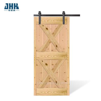 China JHK-SK11-2 Solid Wood Wood Grain Double X Doors for multiple scenarios Wholesale sales of barn doors Barn Door Good quality for sale