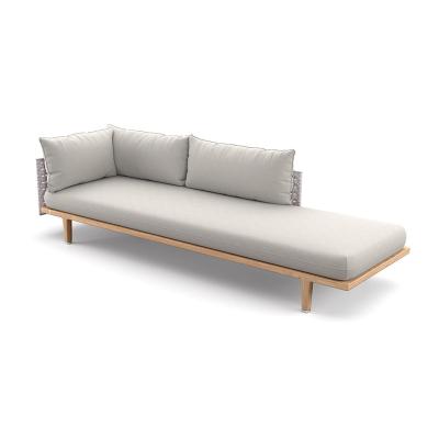 China Contemporary Wholesale Left Arm Long Sofa Teakwood Sofa Corner Sofa With Cushion for sale