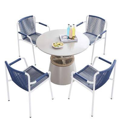 China Modern Outdoor Three Piece Modern Balcony Cube Set Nordic Style Horst Chair for sale