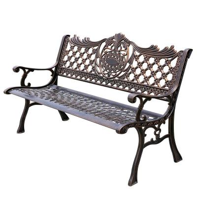 China The Leisure Park Contemporary Chair Outdoor Backrest Bench The Aluminum Cast Iron Bench for sale