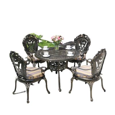 China 2022 New factory price Alicia contemporary luxury cast aluminum table and chairs for wholesales for sale