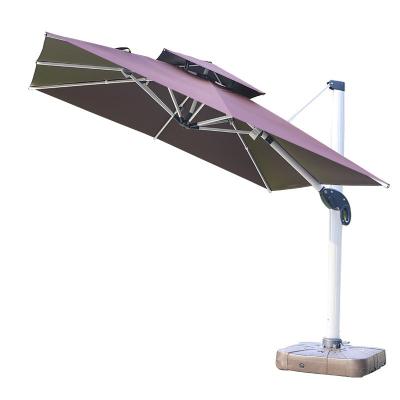 China 2022 New Style Roman Umbrella Garden Courtyard Contemporary Outdoor Square Umbrella Parasol for sale