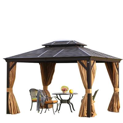 China Contemporary Outdoor Sun Resistant Garden Shade-shed Rainproof Gold Galvanized Yard Tent for sale