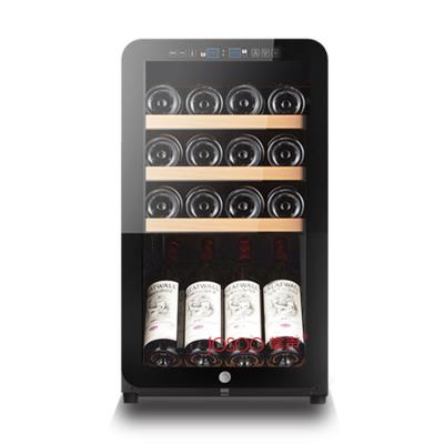 China Commercial 18.12 Bottle Fridge Custom Black Stainless Central Cantina 55L Cellar Wine Cooler Fridge Vini 6 with Led Light for sale