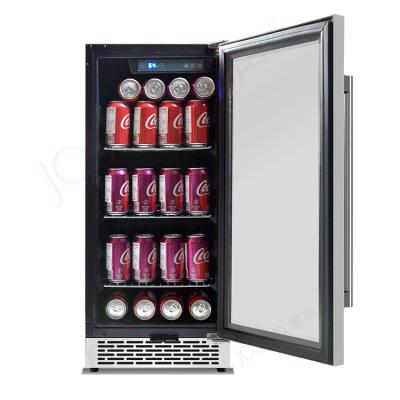 China JOSOO Best Outdoor Built In Wine Fridge Rated Small Chiller Compressor Wine Glass Cellars Refrigerator Manufacturers 12.36 Bottles 88L for sale