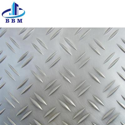 China Five Bar Checkered Flat Vehicles 1060 Aluminum Sheet For Decoration Bus Elevator Car for sale